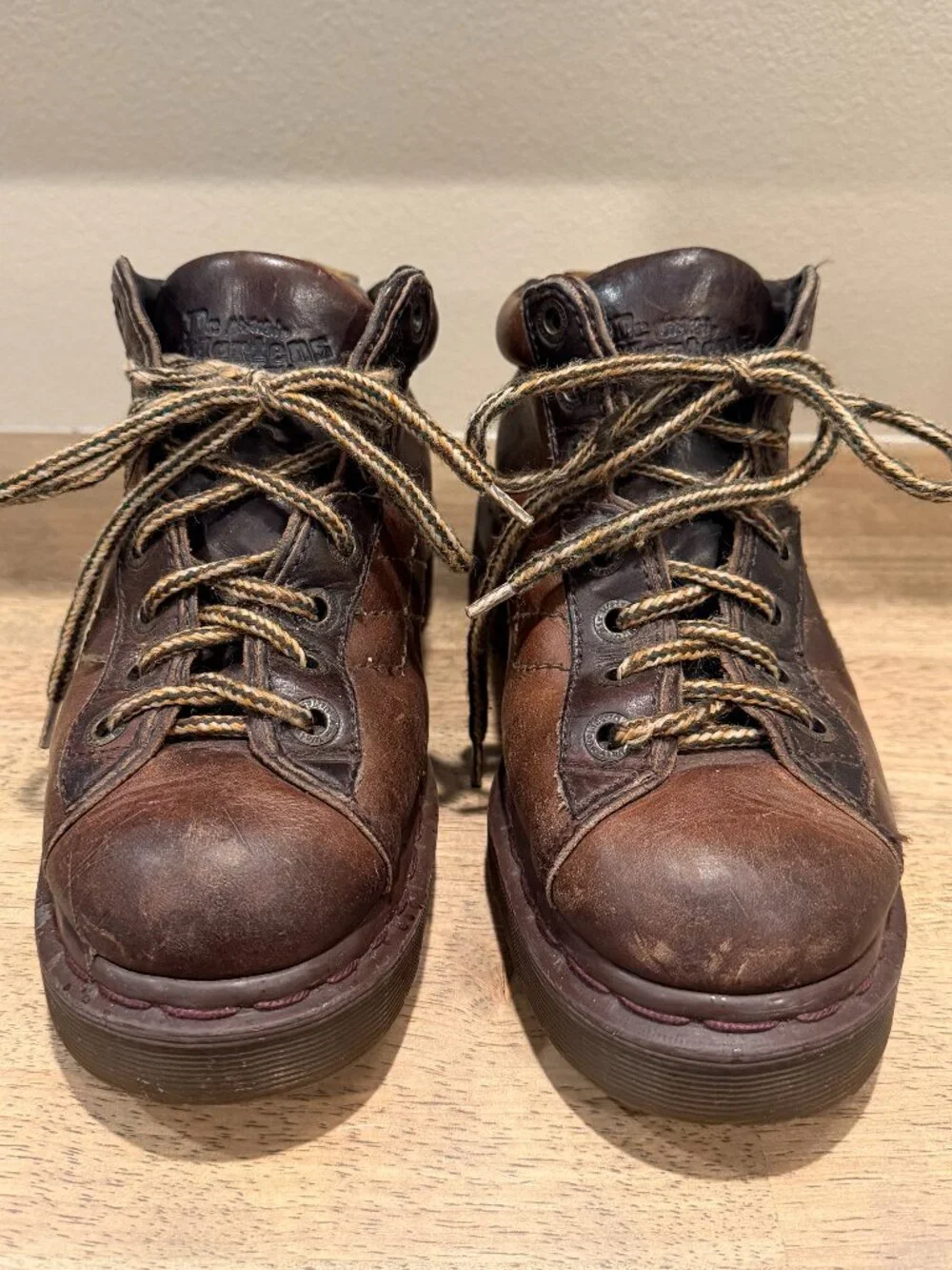 Dr. Martens Dark Brown Leather Lace-Up Ankle Boots. UK M6/US M7 / US Women's 8)